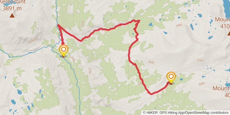 High Sierra Trail stage 5 Map