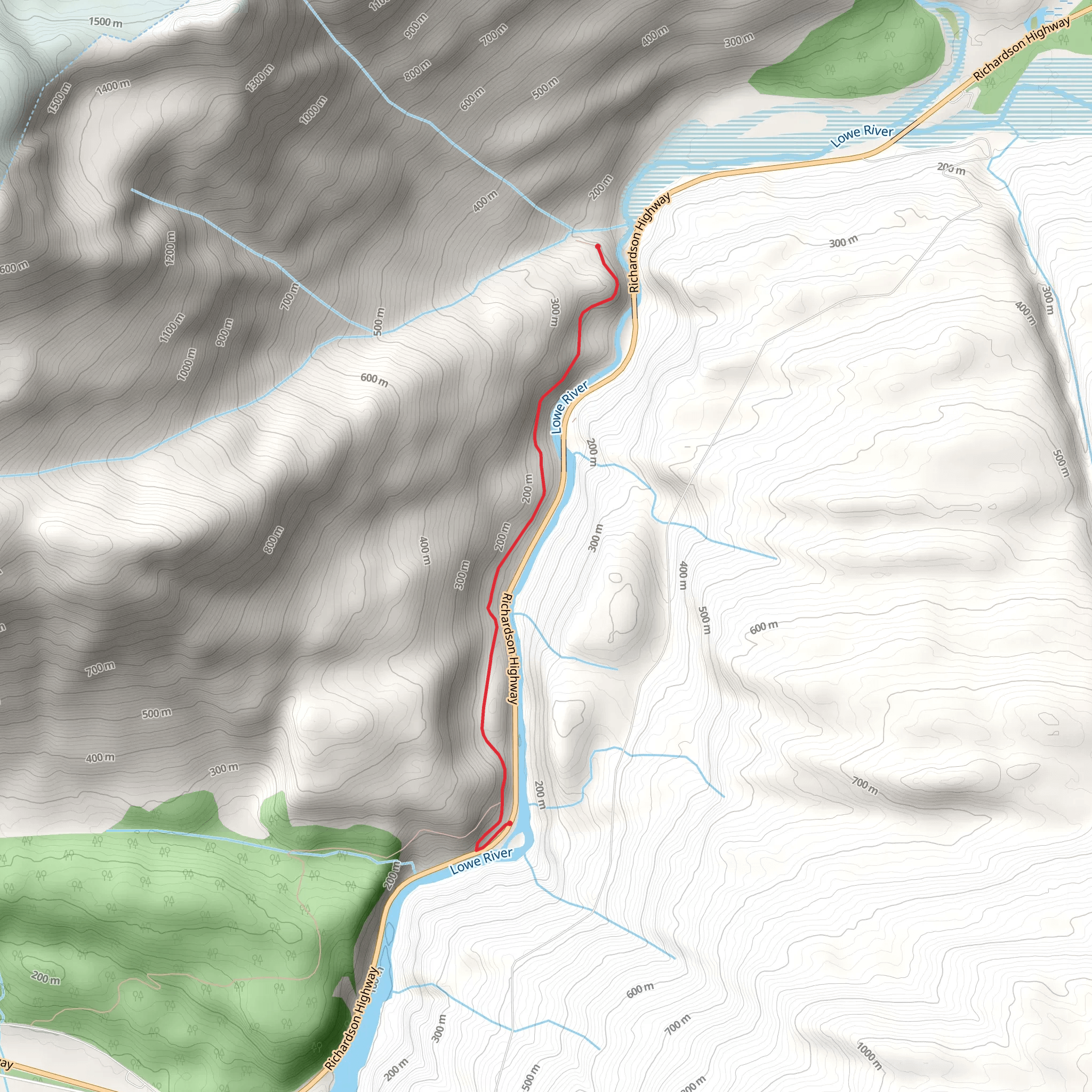 Bridal Veil Falls Trail mobile static map