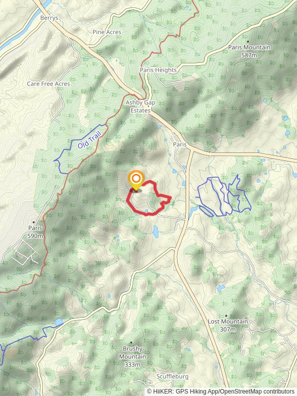 James Ball and Hadow Loop Trail mobile static map