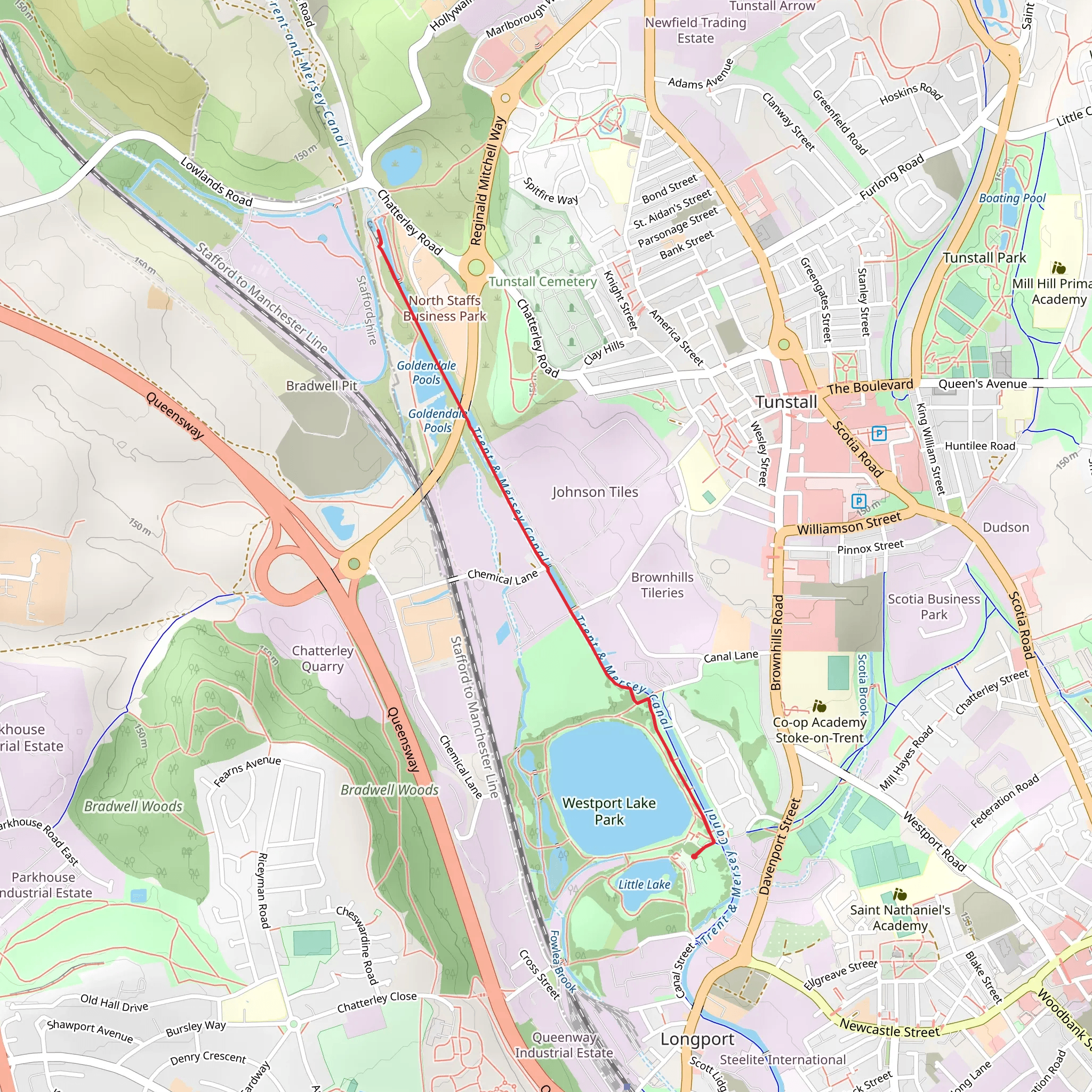 Trent and Mersey Canal Walk mobile static map