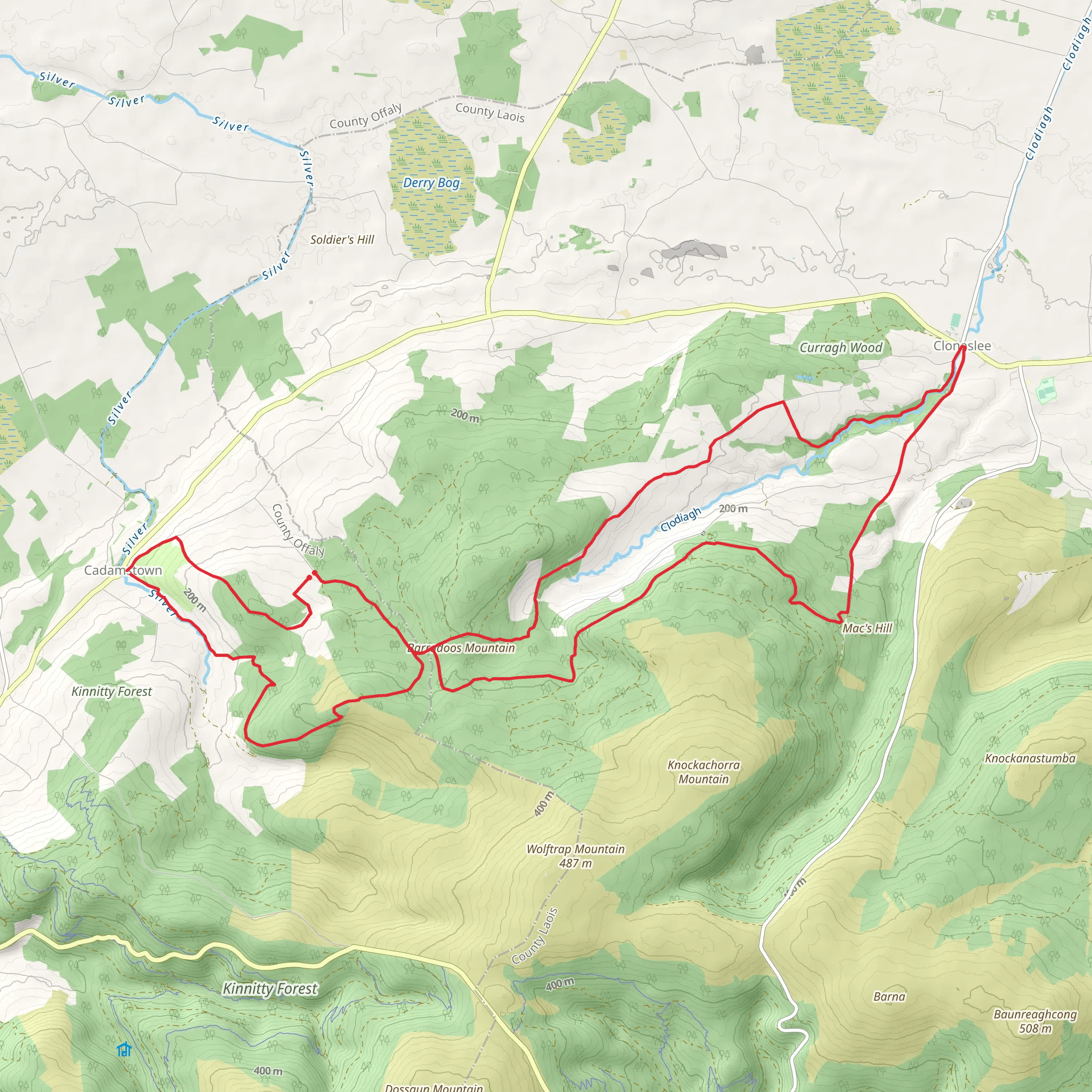 Cadamstown Clonaslee Loop mobile static map