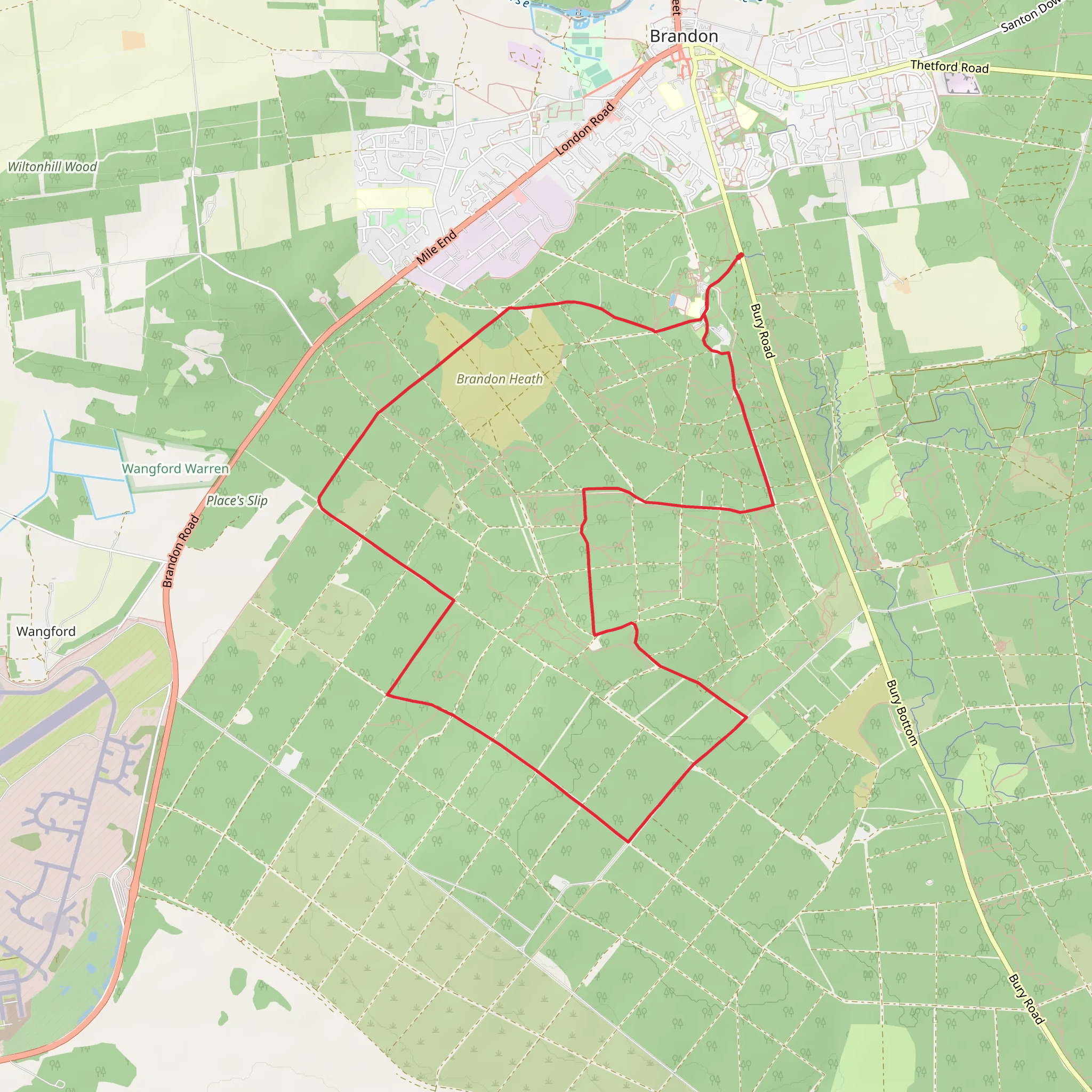 Brandon Country Park mobile static map