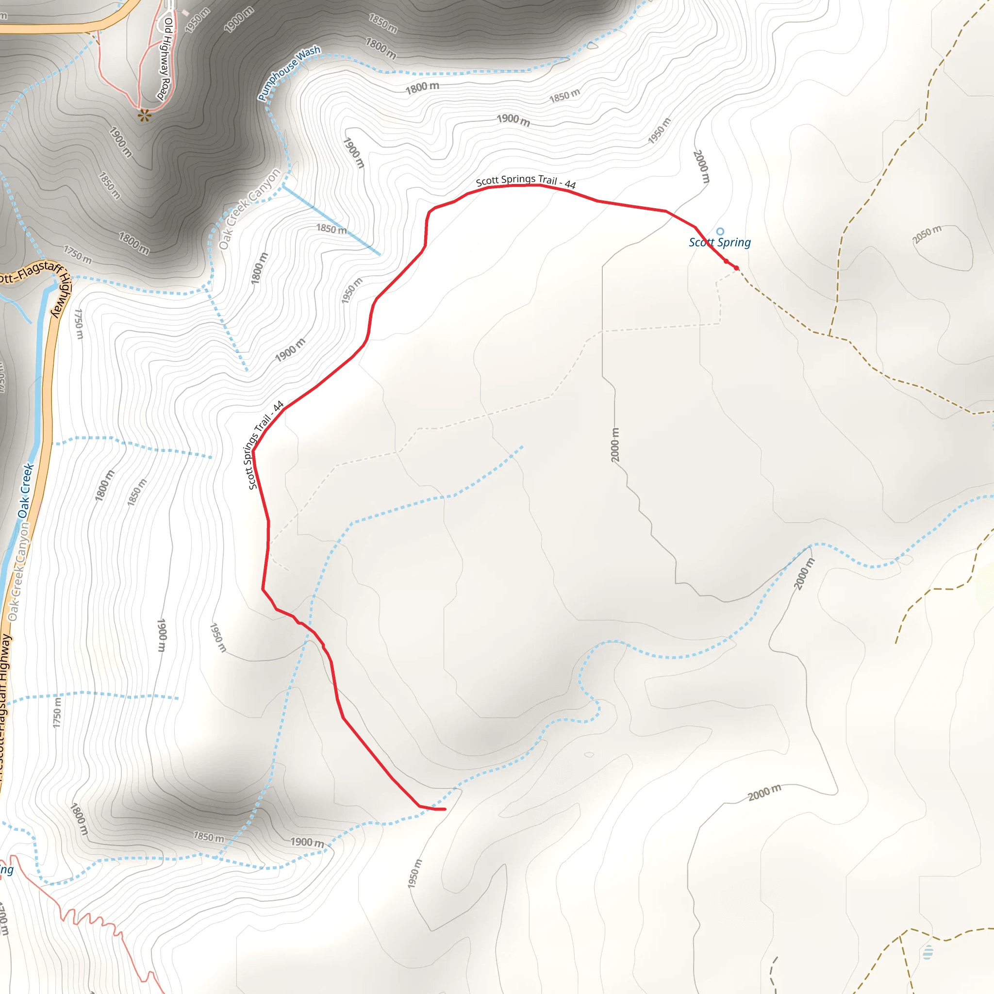 Scott Springs Trail mobile static map