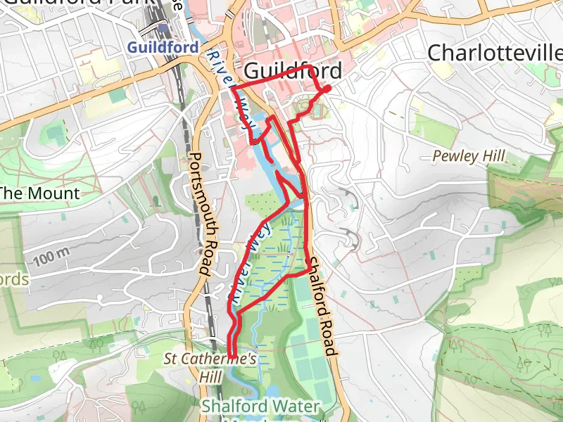 Castle Cliffe Gardens and Shalford Park Loop