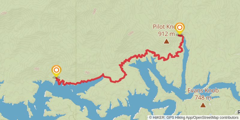 Southeastern Serpentine Trail stage 35 Map