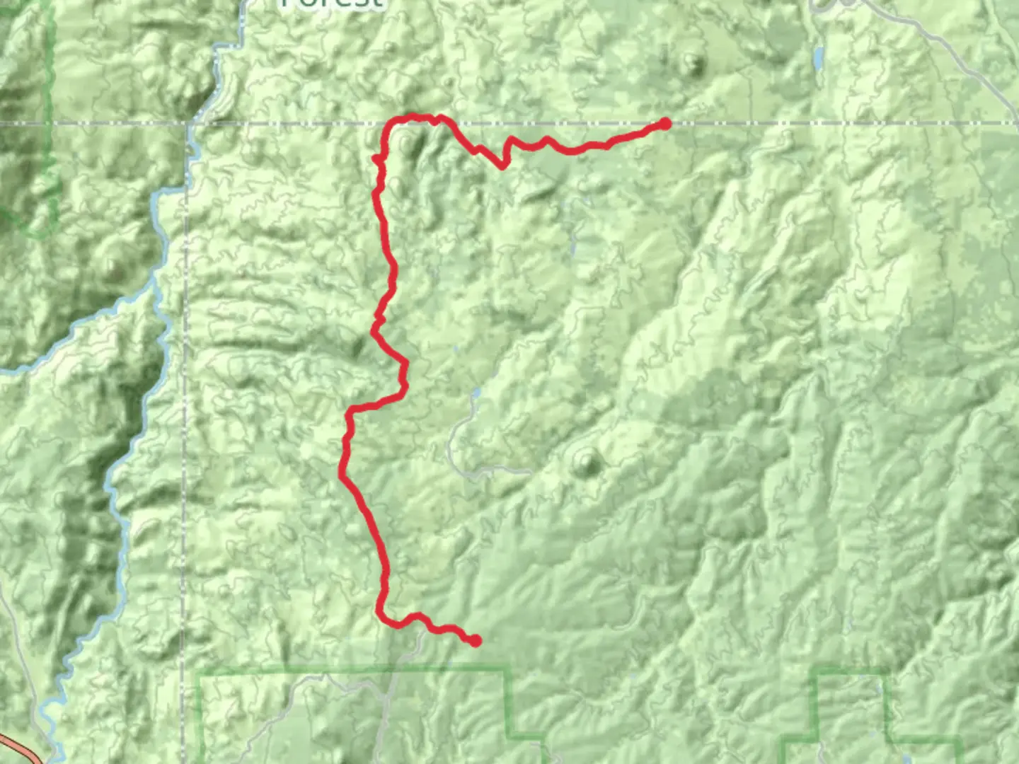 An image depicting the trail Cedar Mountain, Truman Rock and its surrounding area.