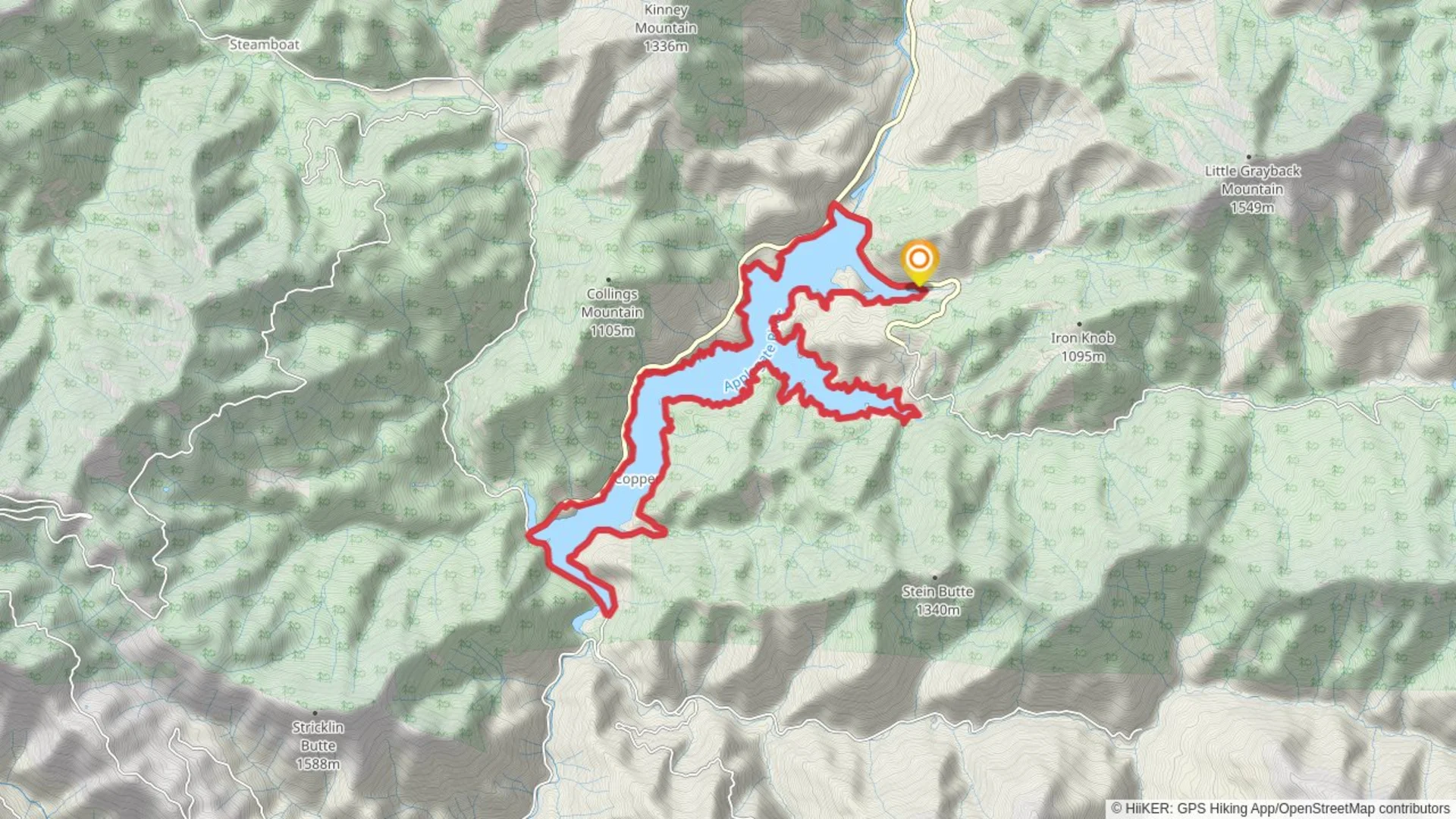 An image depicting the trail Applegate Lake and River Loop and its surrounding area.