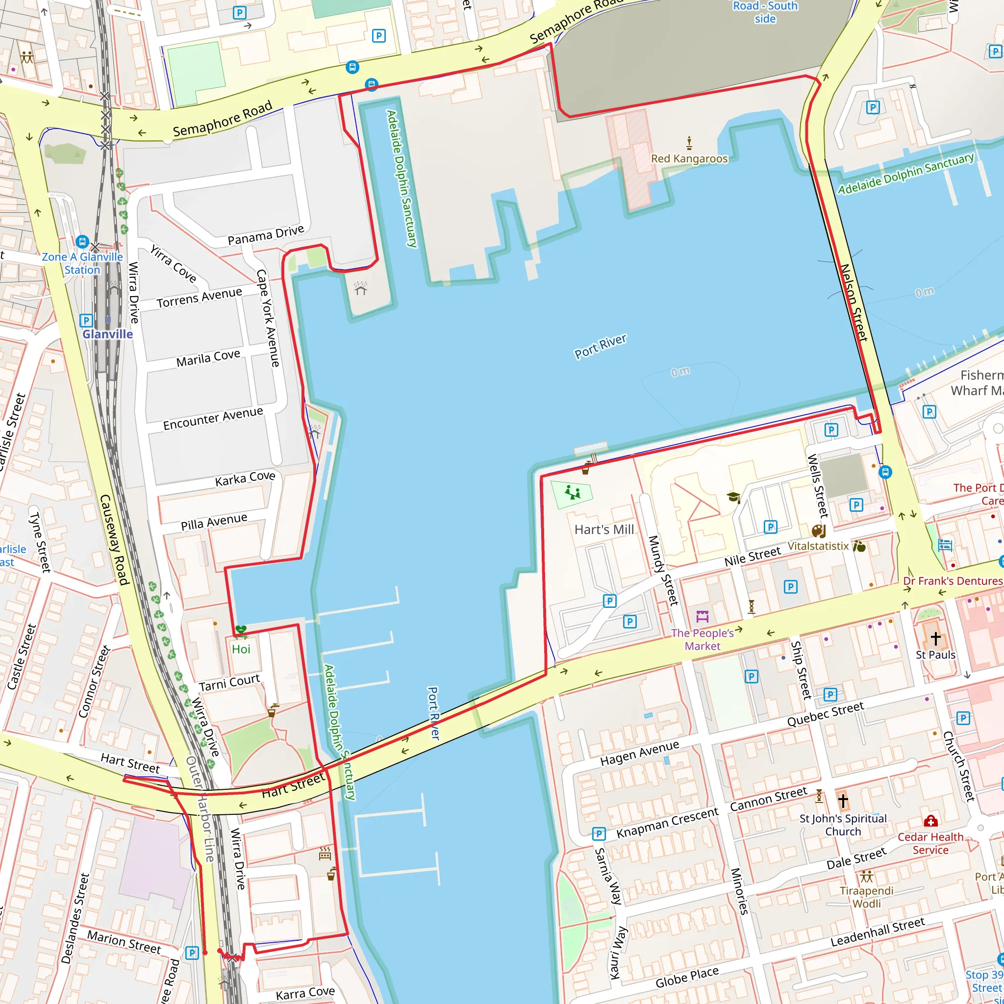 Inner Harbour Loop Path mobile static map