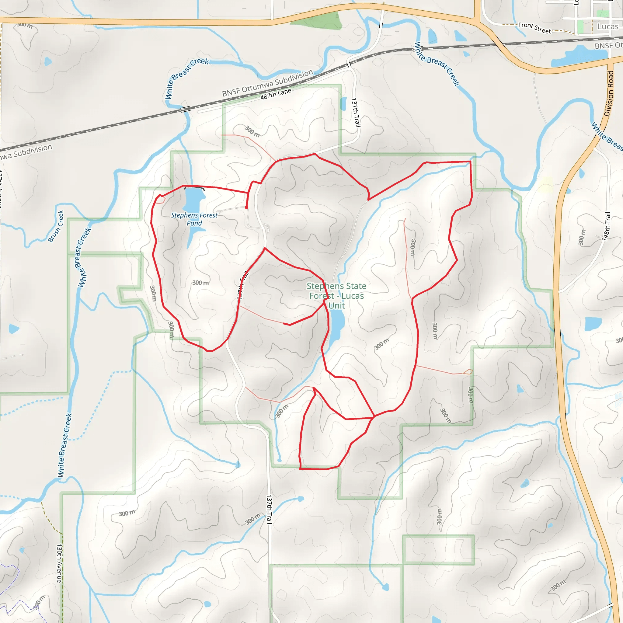 Stephens Forest Pond Loop mobile static map