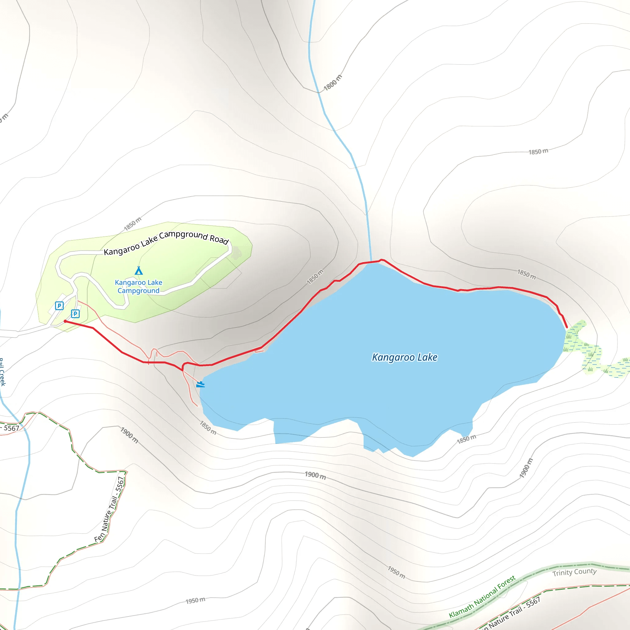 Kangaroo Lake North Shore mobile static map