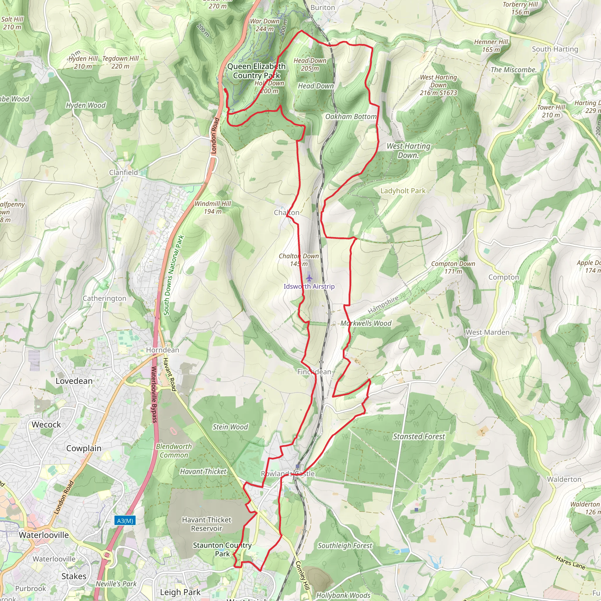 Staunton Way mobile static map