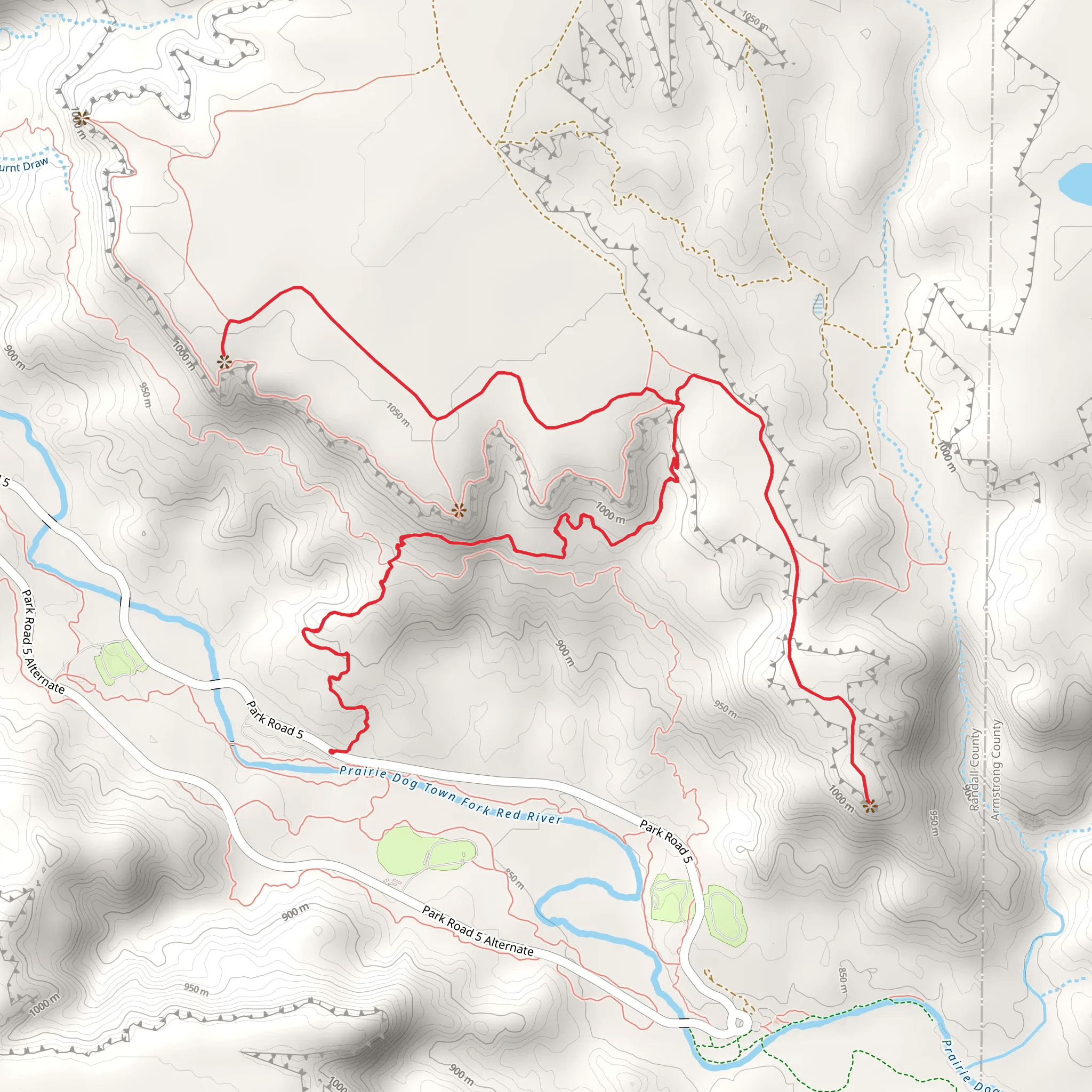 Fortress Cliff and Rock Garden Trail mobile static map