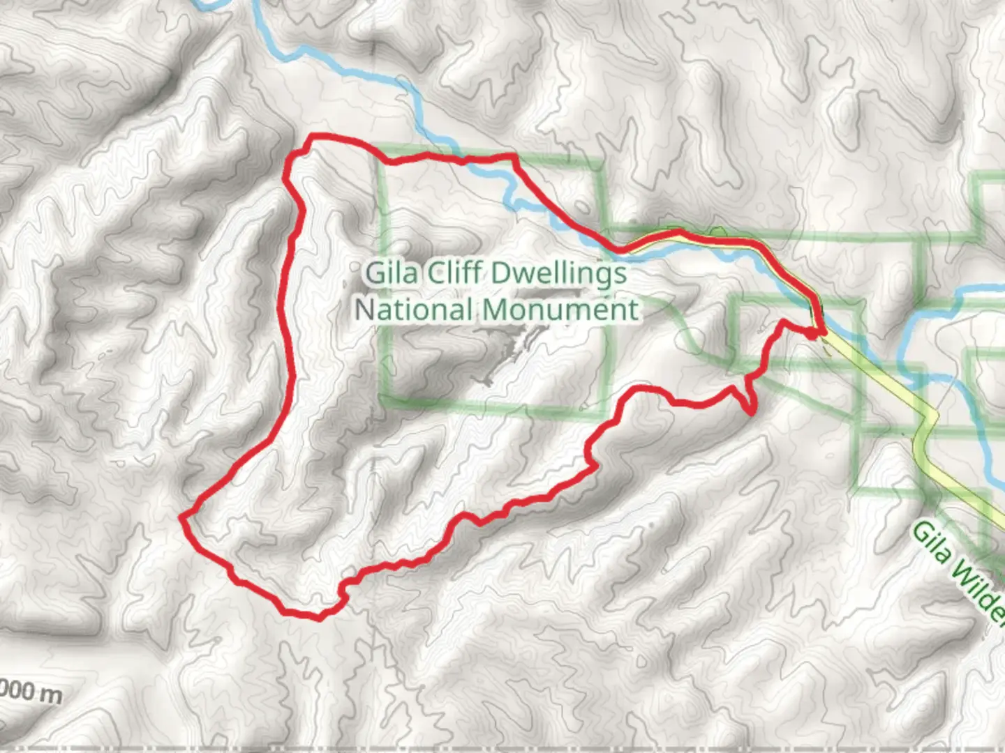 An image depicting the trail Granny Mountain Trail and GWT Loop and its surrounding area.