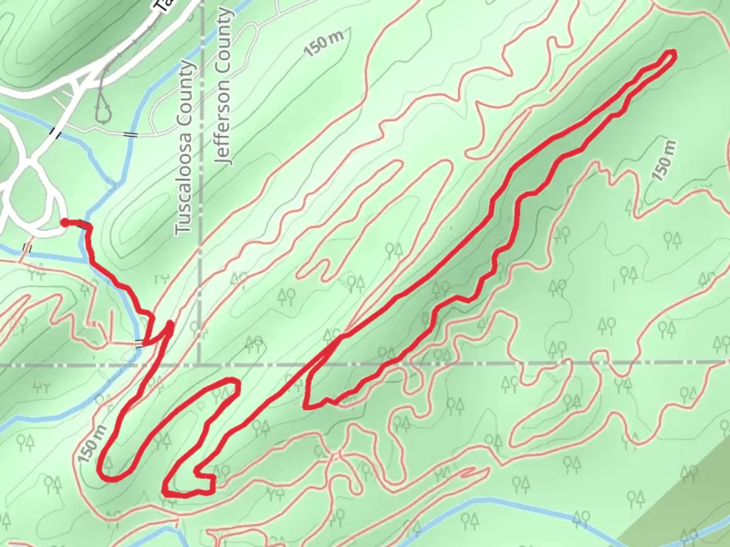 An image depicting the trail Canon Ball Loop and its surrounding area.