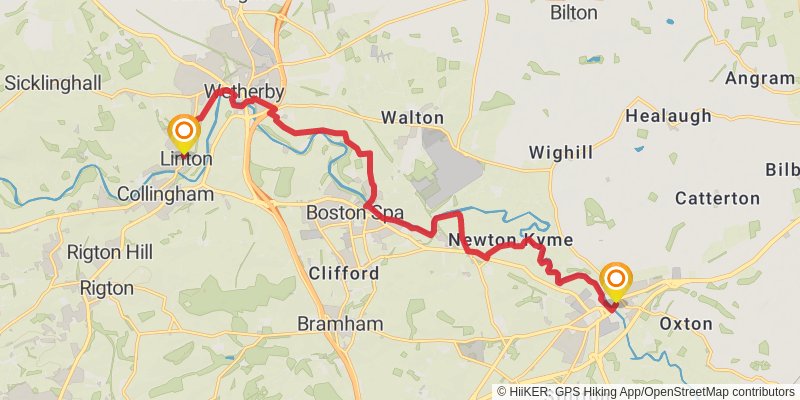 Ebor Way stage 4 Map