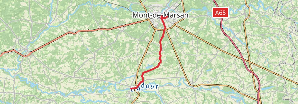 Camino Strasbourg-Saint Jean Pied de Port via Vézelay stage 68 Map