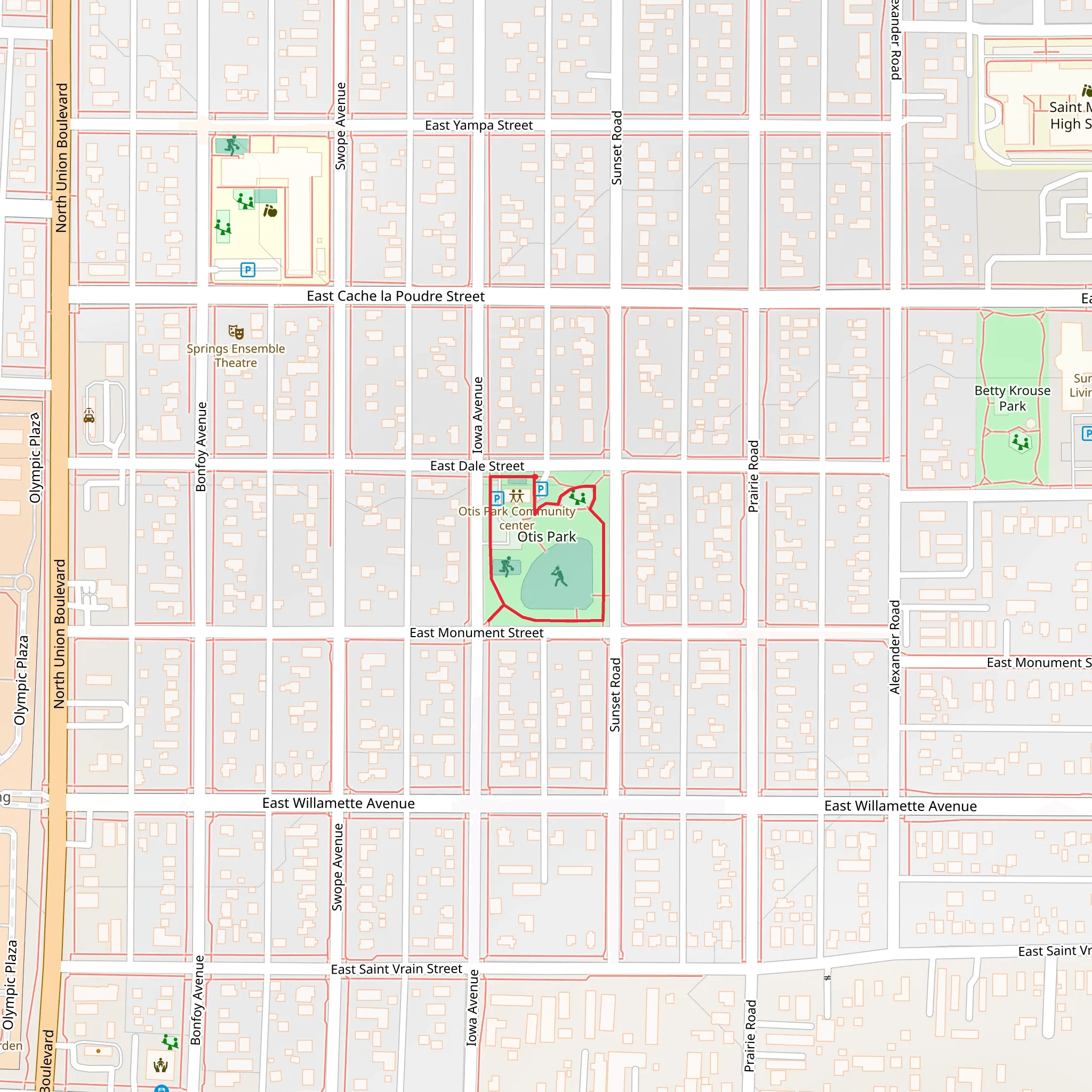 Otis Park Loop mobile static map