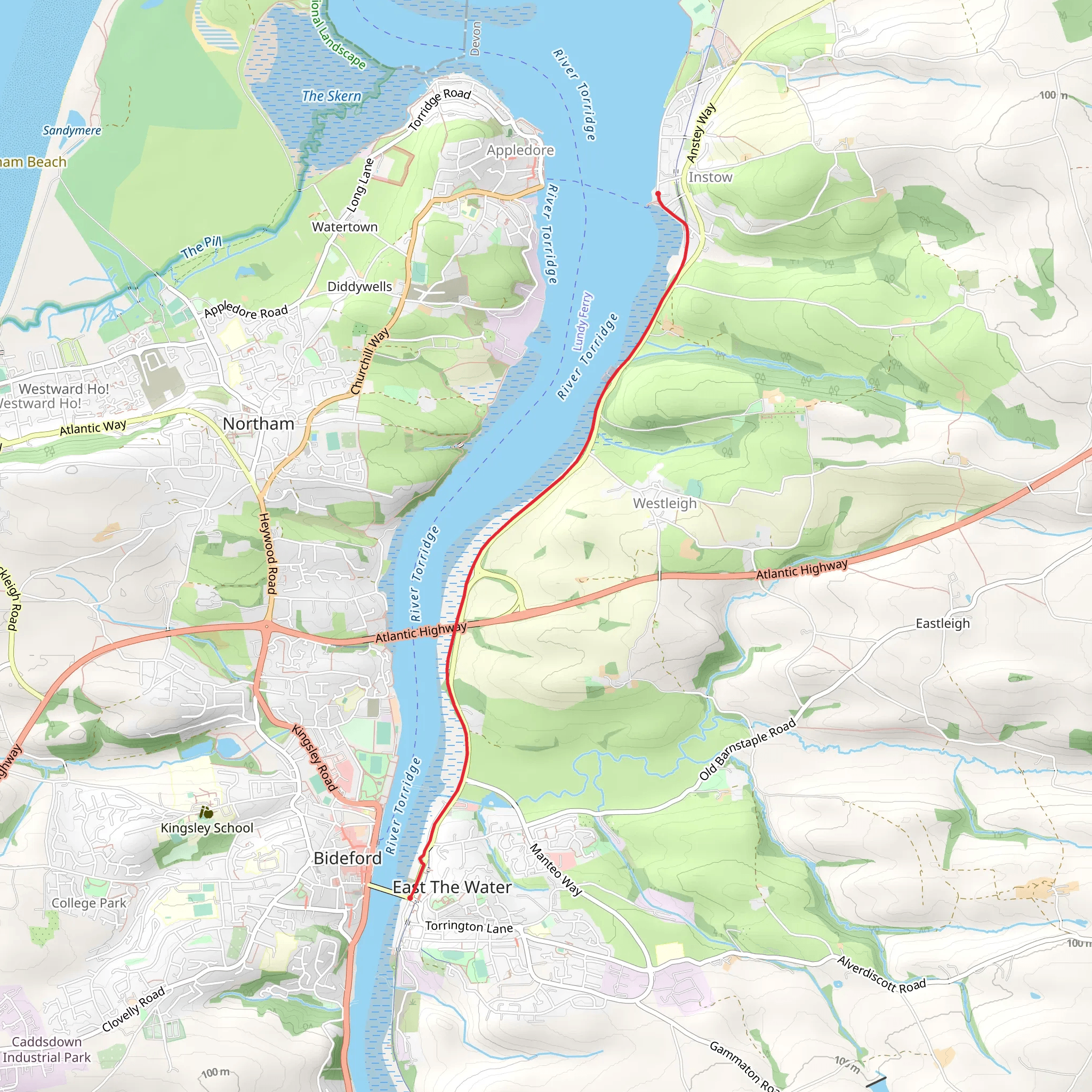 Torridge Tarka Trail mobile static map