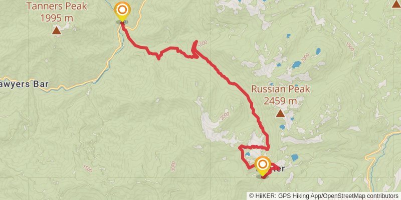Bigfoot Trail stage 17 Map