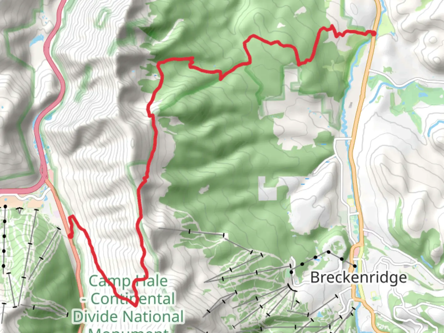 An image depicting the trail Colorado Trail from Gold Hill and its surrounding area.