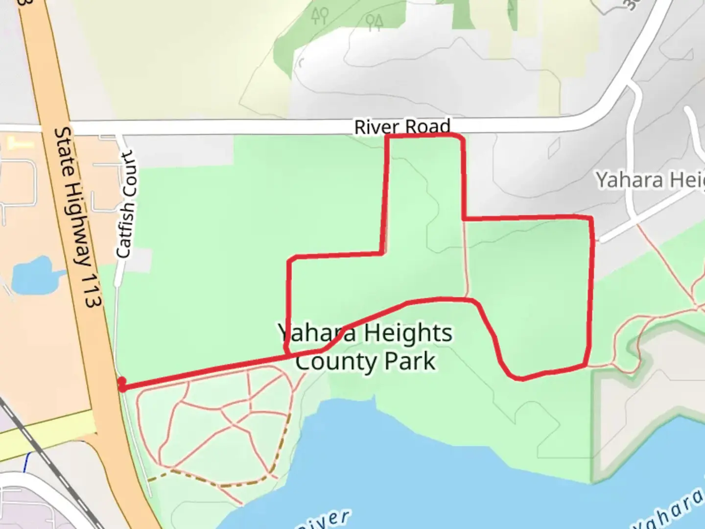An image depicting the trail Yahara Heights County Park Loop and its surrounding area.
