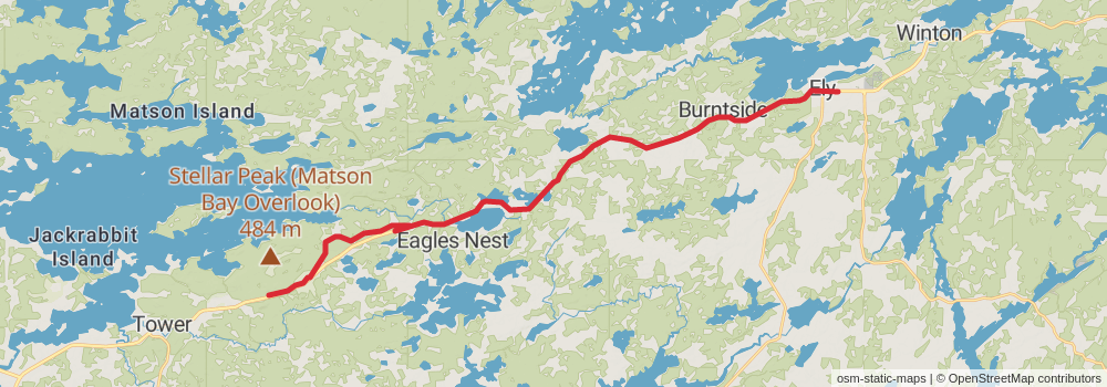 American Perimeter Trail - North Country Primary stage 177 Map