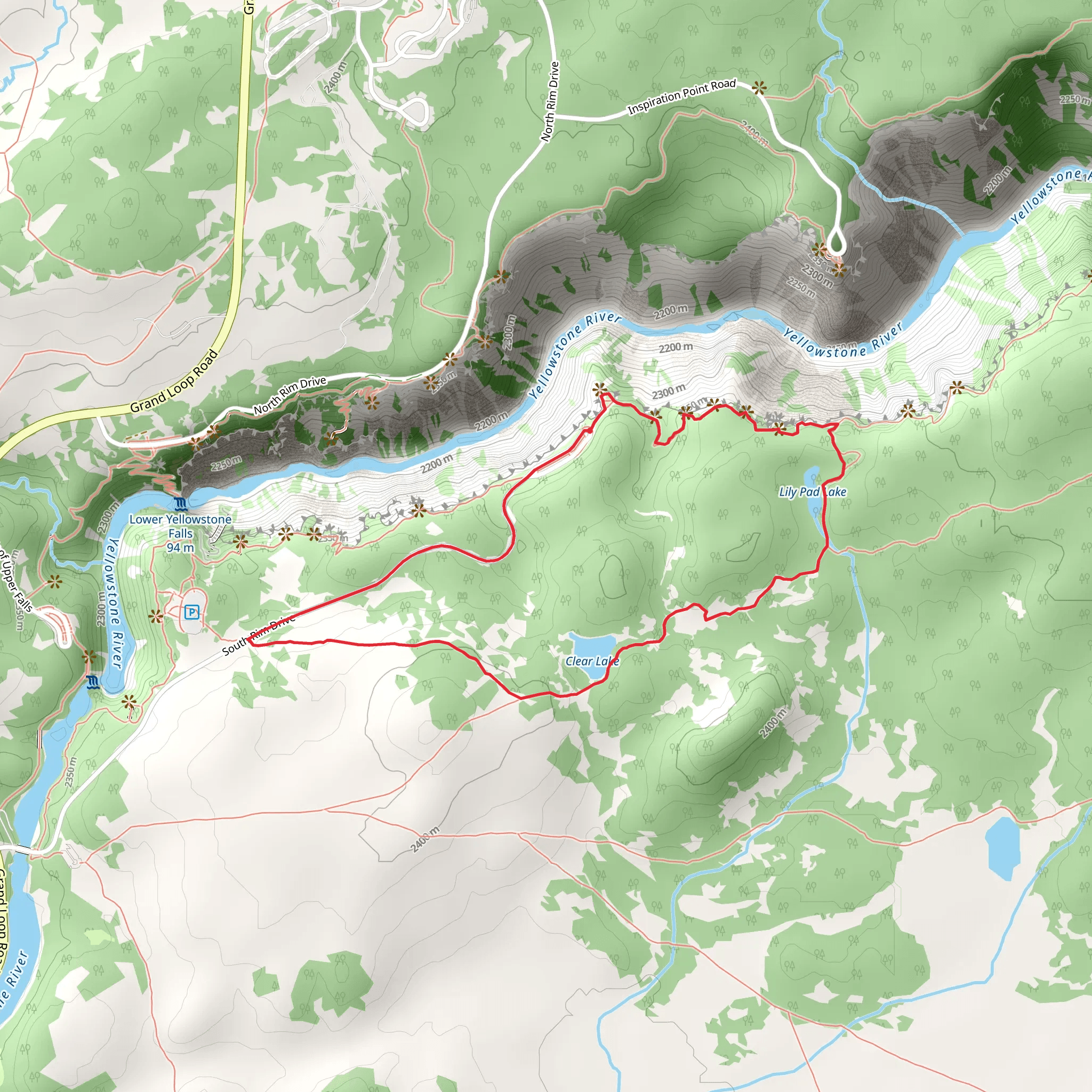 Lily Pad Lake Clear Lake Loop mobile static map