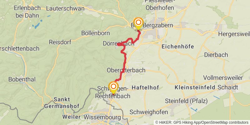 Deutsche Weinstrasse stage 6 Map