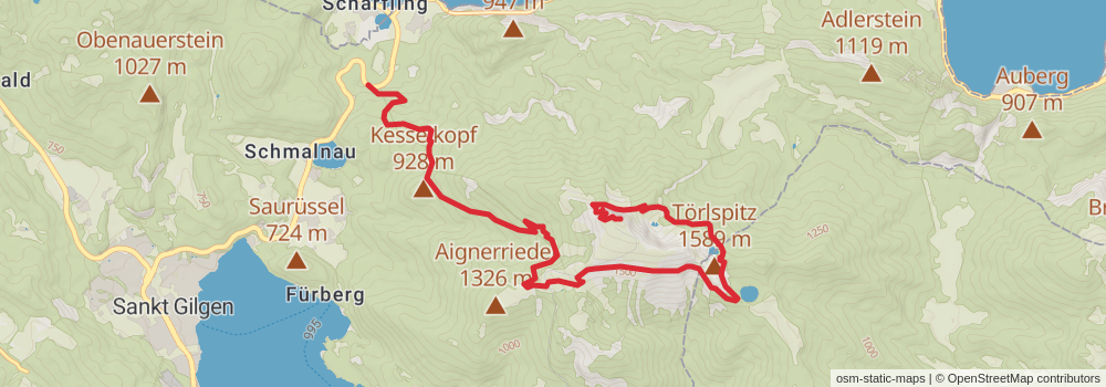 Schafberg - Purtschellersteig stage 2 Map