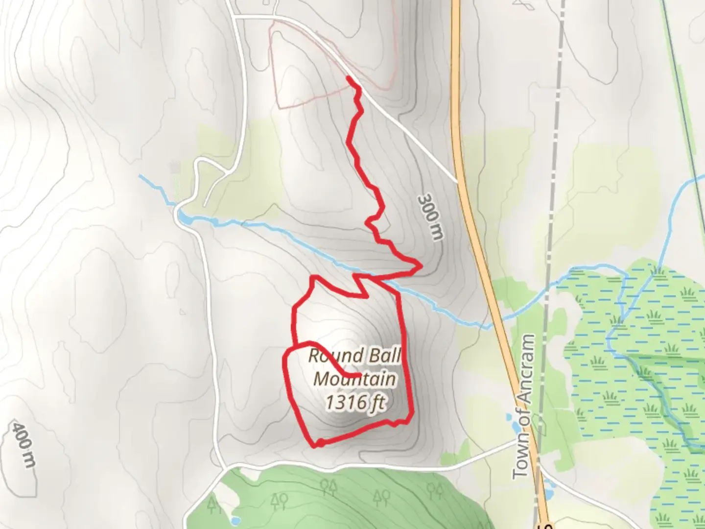 An image depicting the trail Kite Hill - Round Ball via Bobcat Trail and its surrounding area.