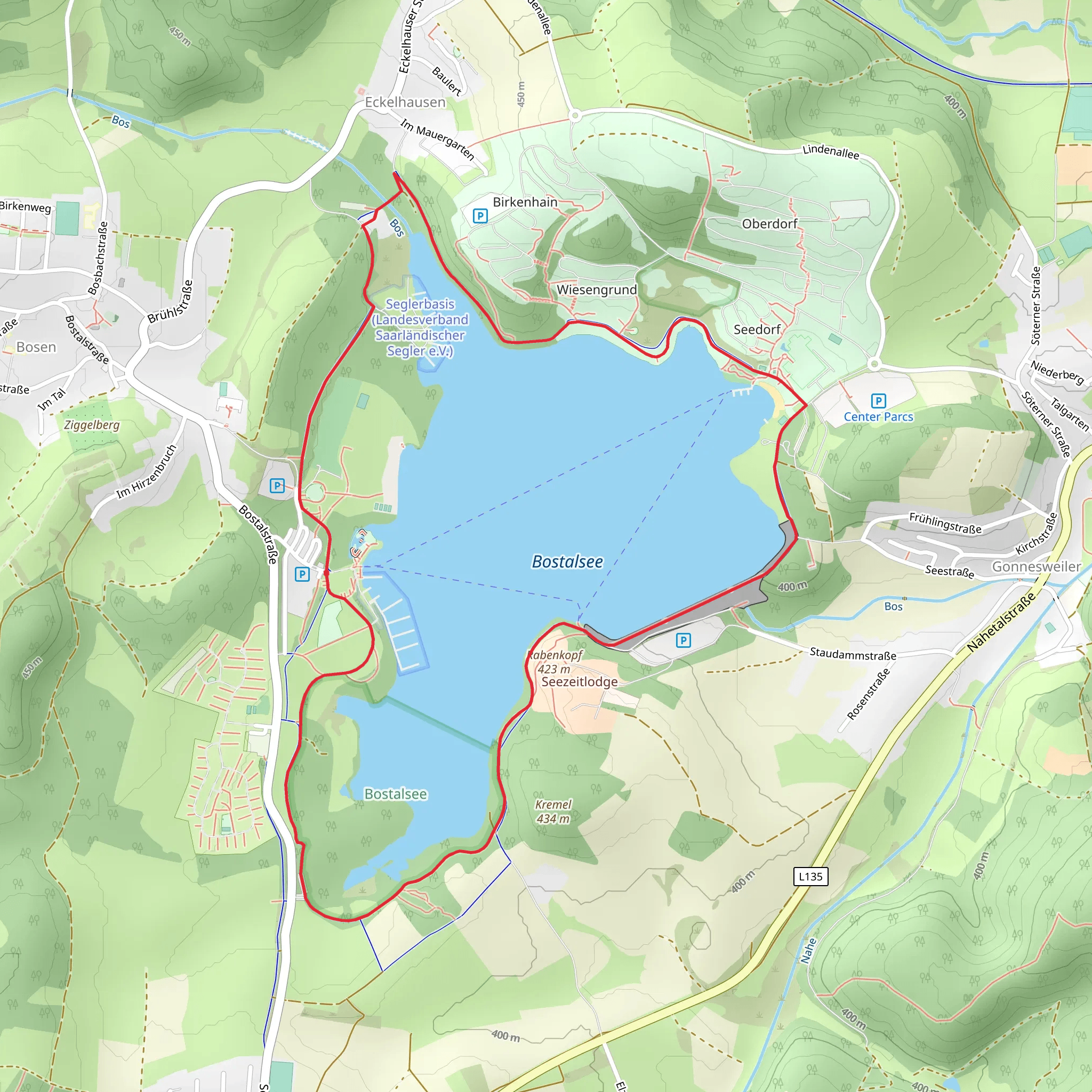 Bostalsee Loop mobile static map