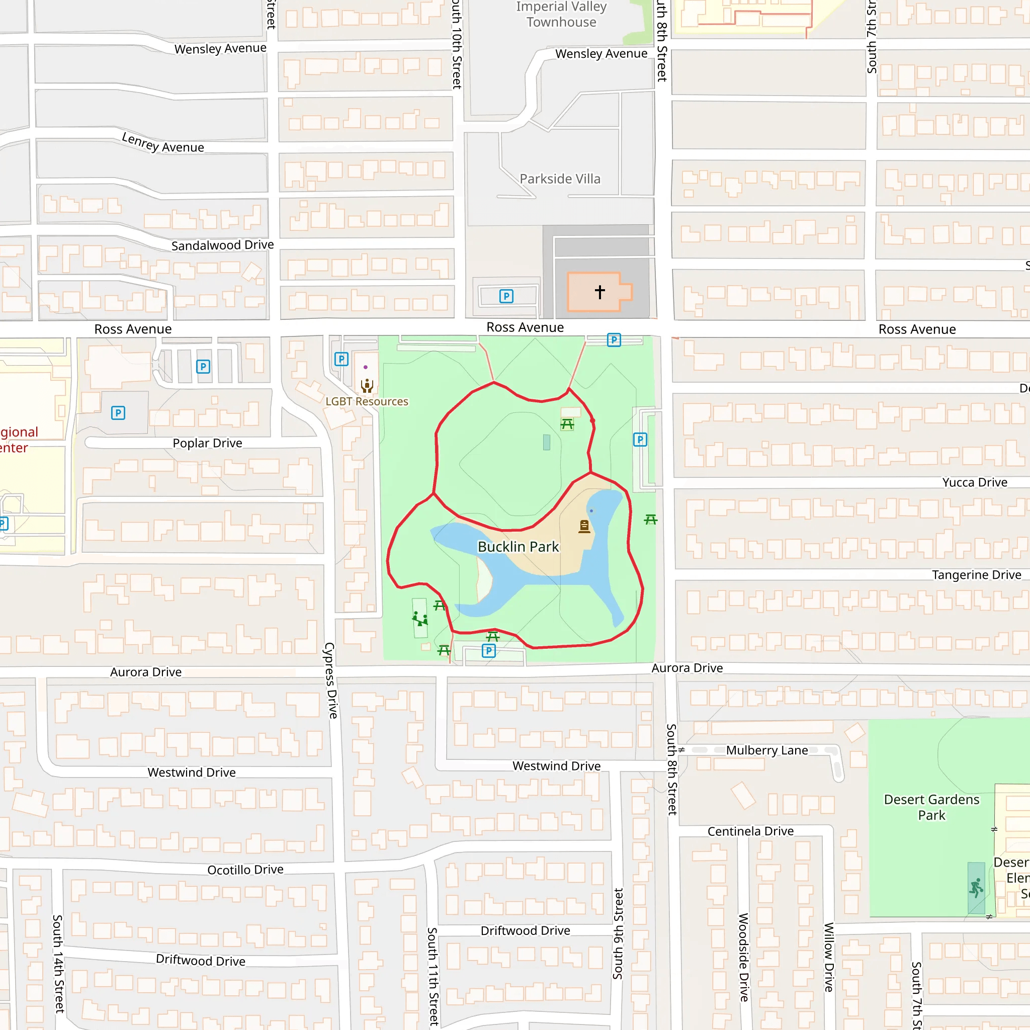 Bucklin Park Loop mobile static map