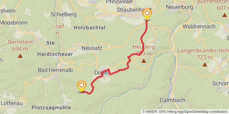 Westweg stage 2 Map