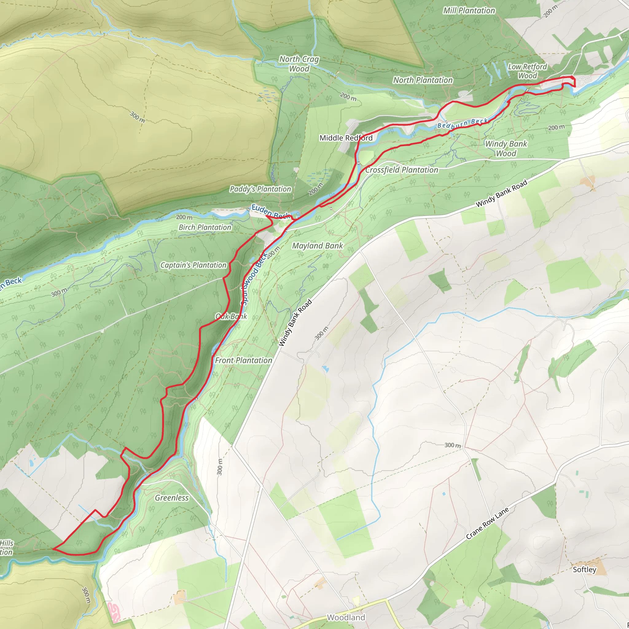 Riverside Walk and Spurlswood Walk mobile static map