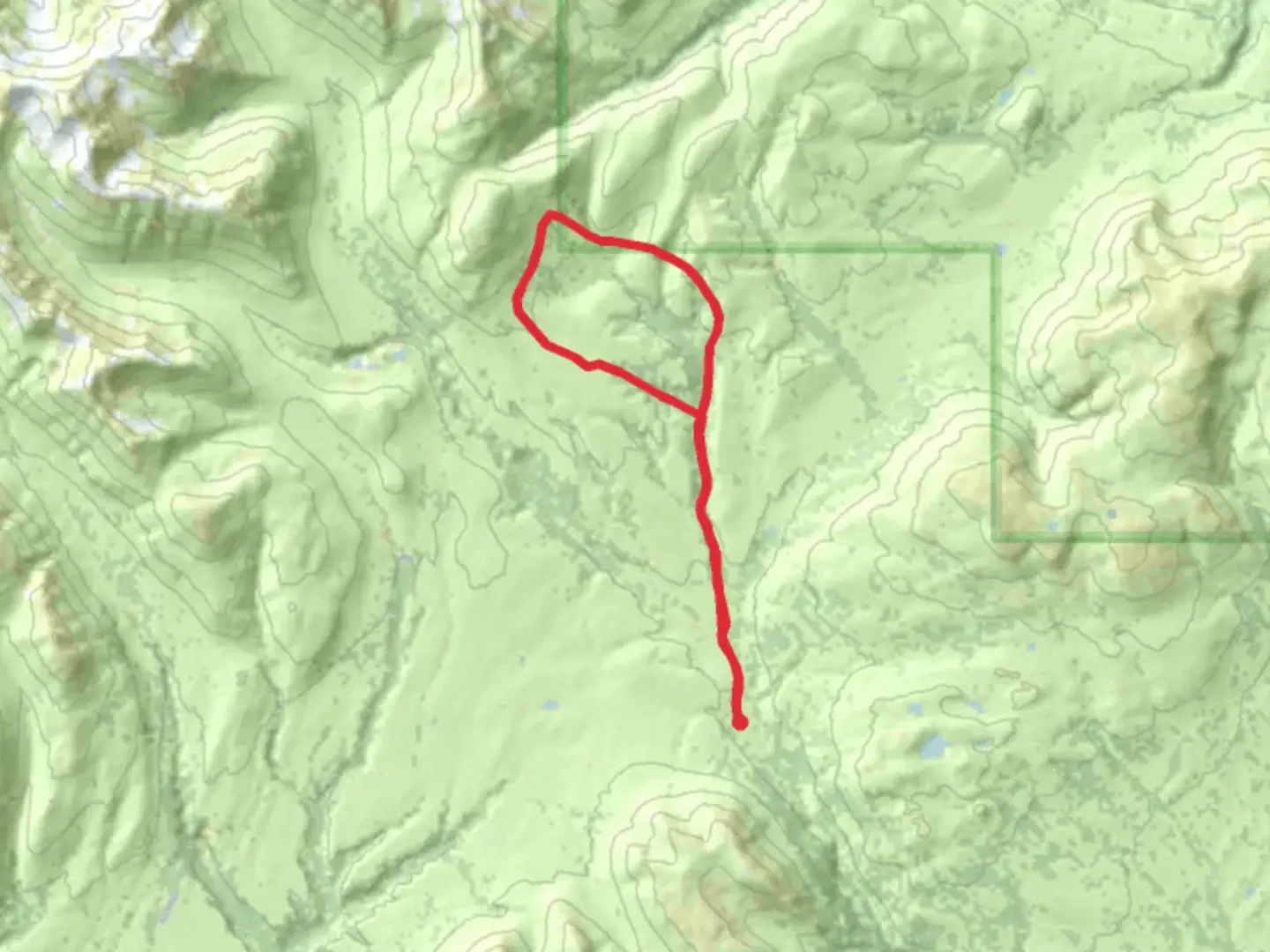 An image depicting the trail Winter Trail Loop and its surrounding area.