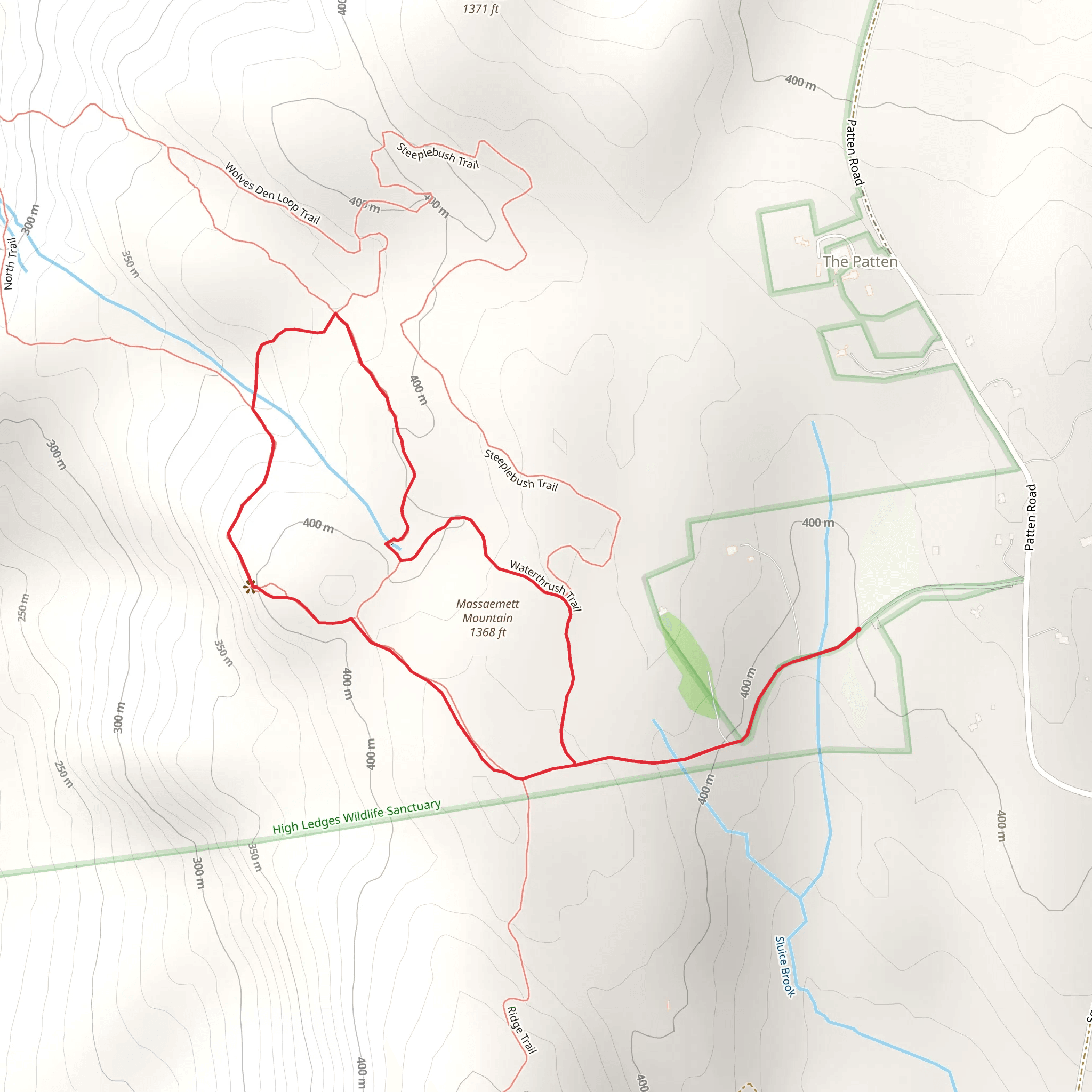 Massaemett Mountain and Dutch and Mary Barnard Trail Loop mobile static map