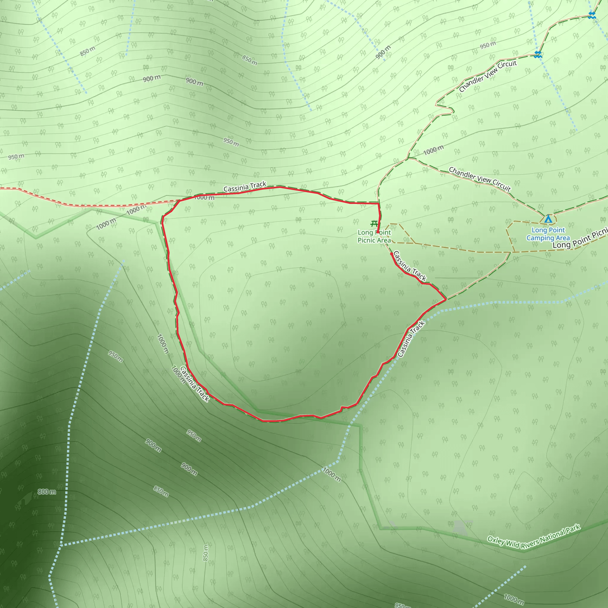 Cassinia Track mobile static map