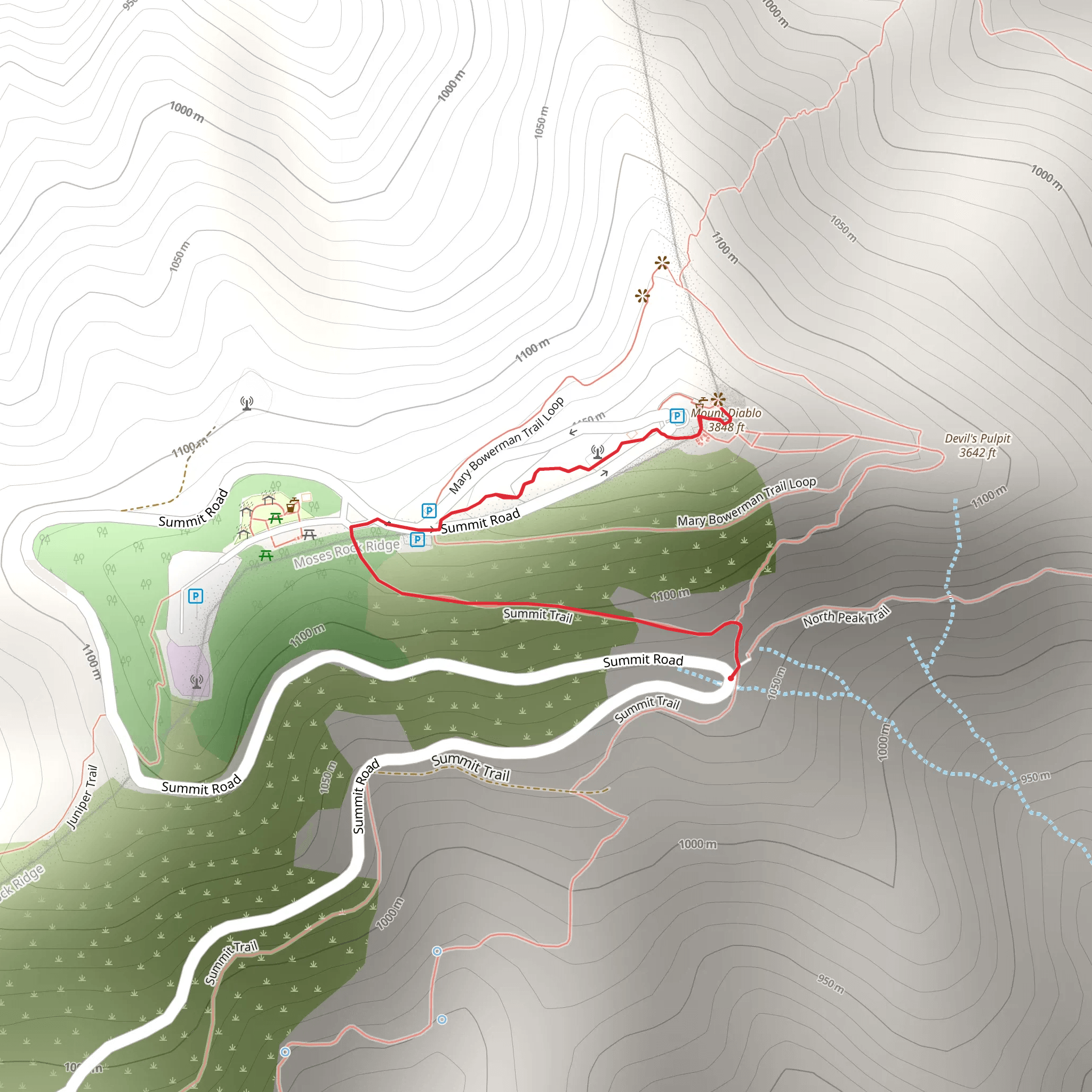 Mount Diablo mobile static map