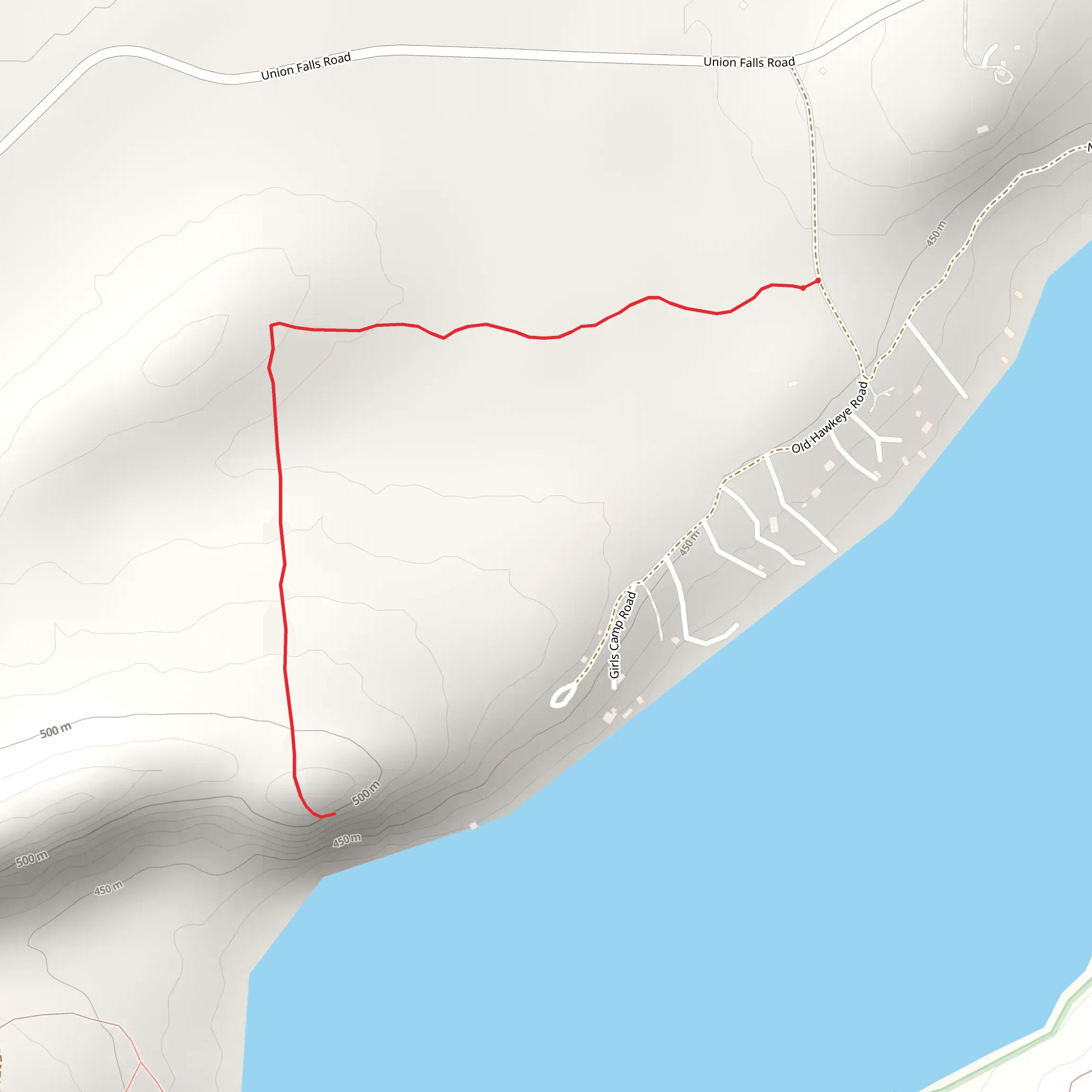 Silver Lake Bluffs Trail mobile static map