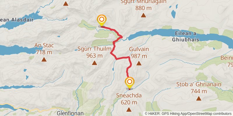 Fort William to Cape Wrath Walk stage 2 Map