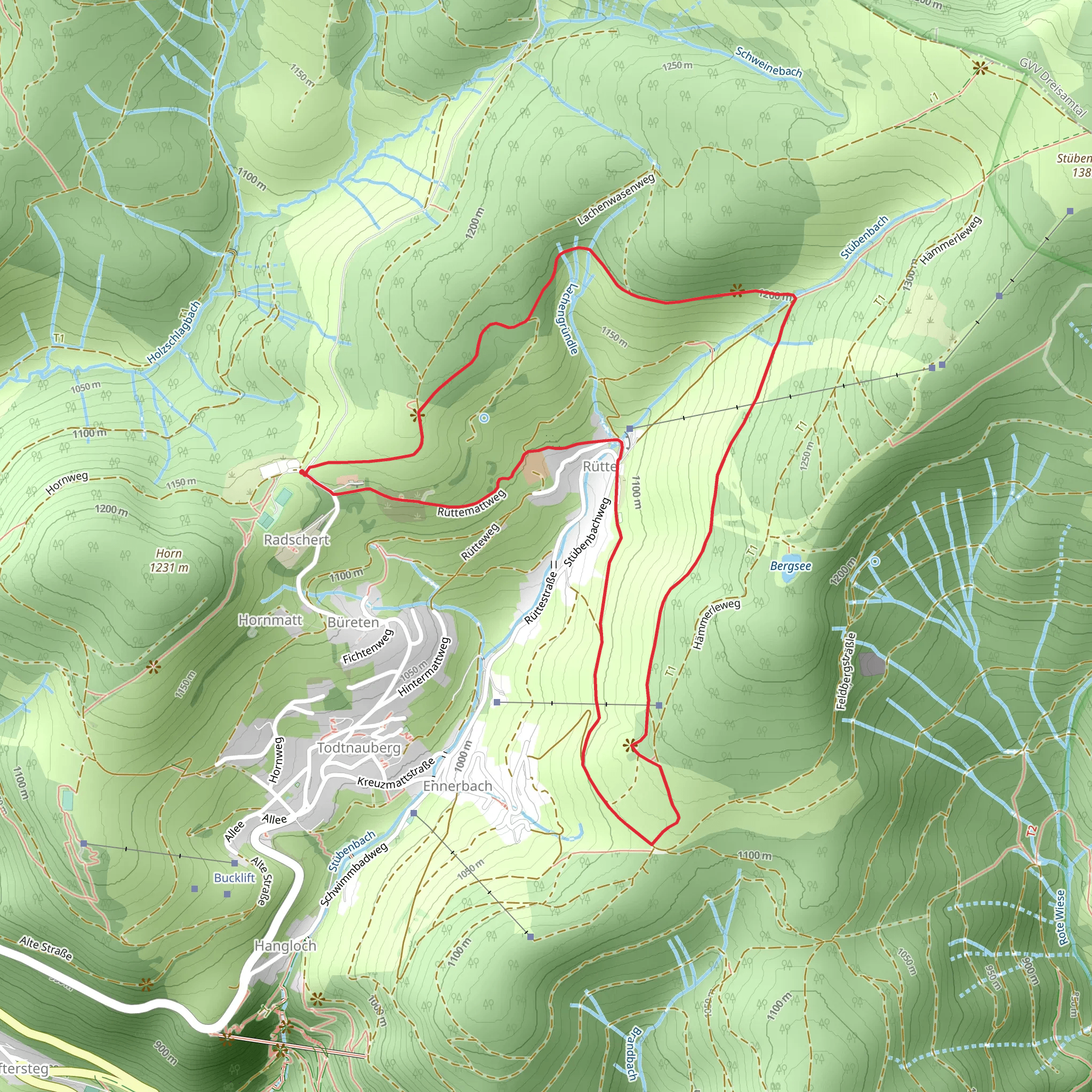 Vogelhaeuschen via Martin Heidegger Rungweg mobile static map