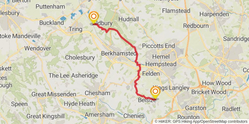 Hertfordshire Way stage 6 Map