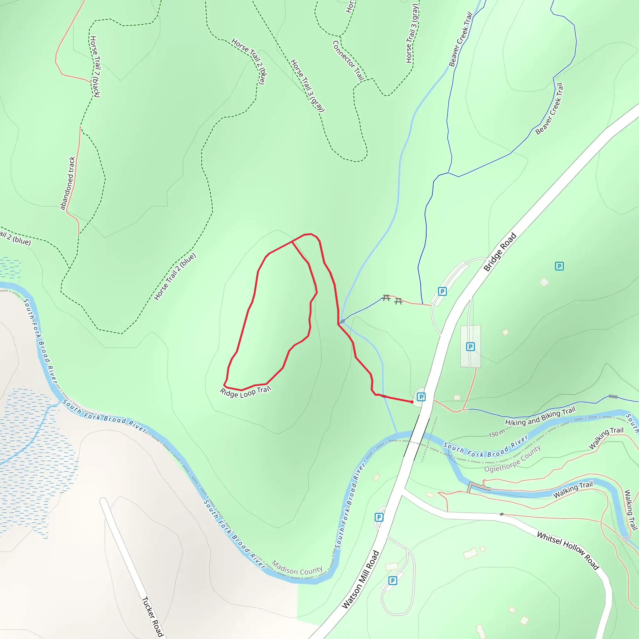 Ridge Loop Trail mobile static map