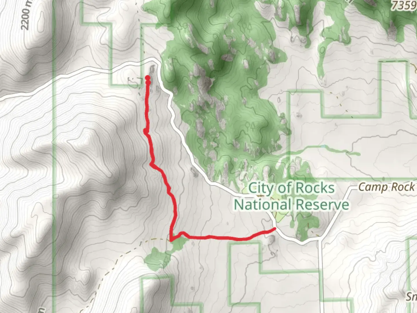 An image depicting the trail Tea Kettle Trail and its surrounding area.