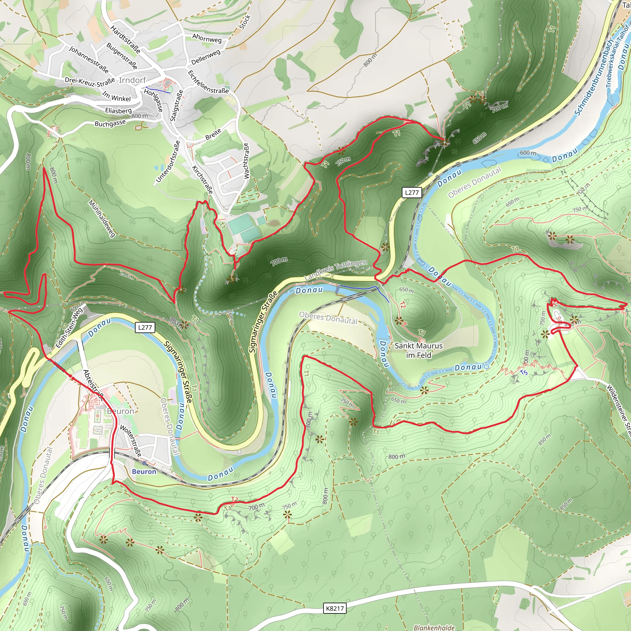 Wildenstein Castle and Donau via Premiumweg Eichfelsen Panorama mobile static map