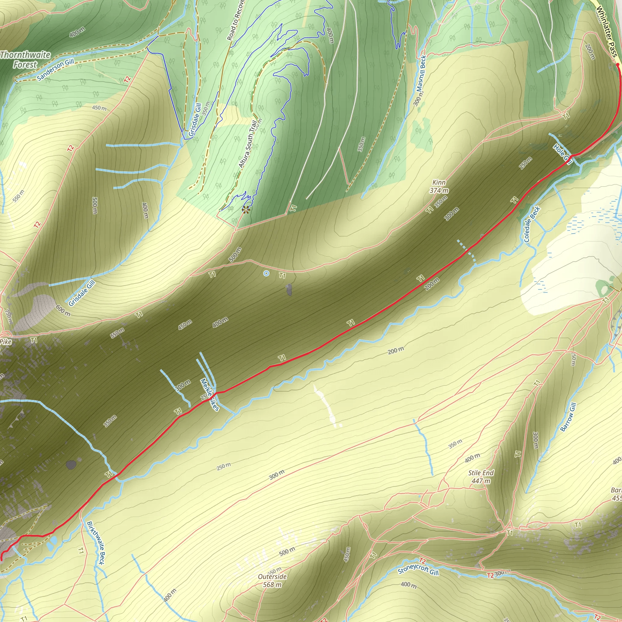 Force Crag Mine from Braithwaite mobile static map