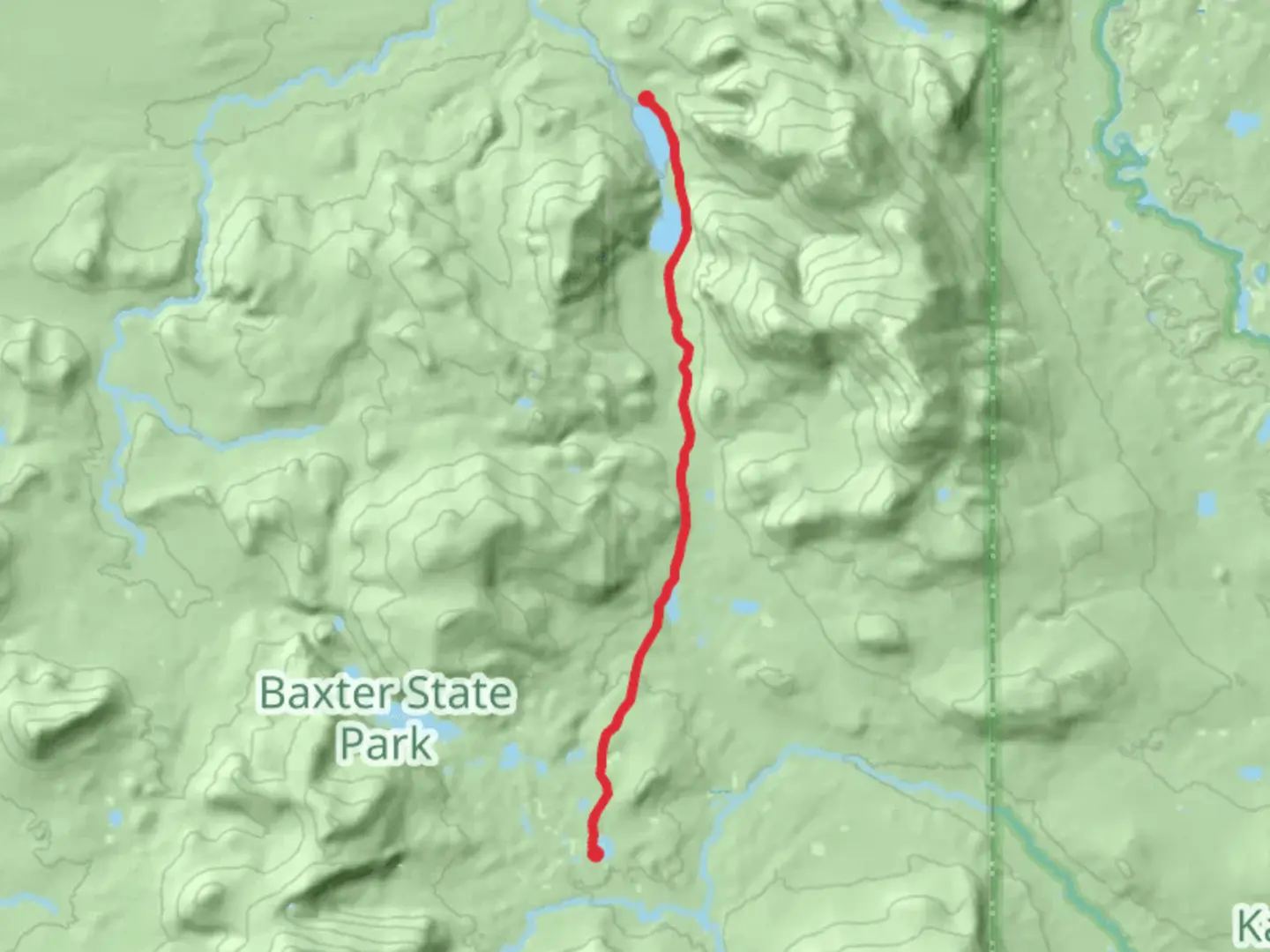 An image depicting the trail Upper South Branch Pond and Lower South Branch Pond via Pogy Notch Trail and its surrounding area.