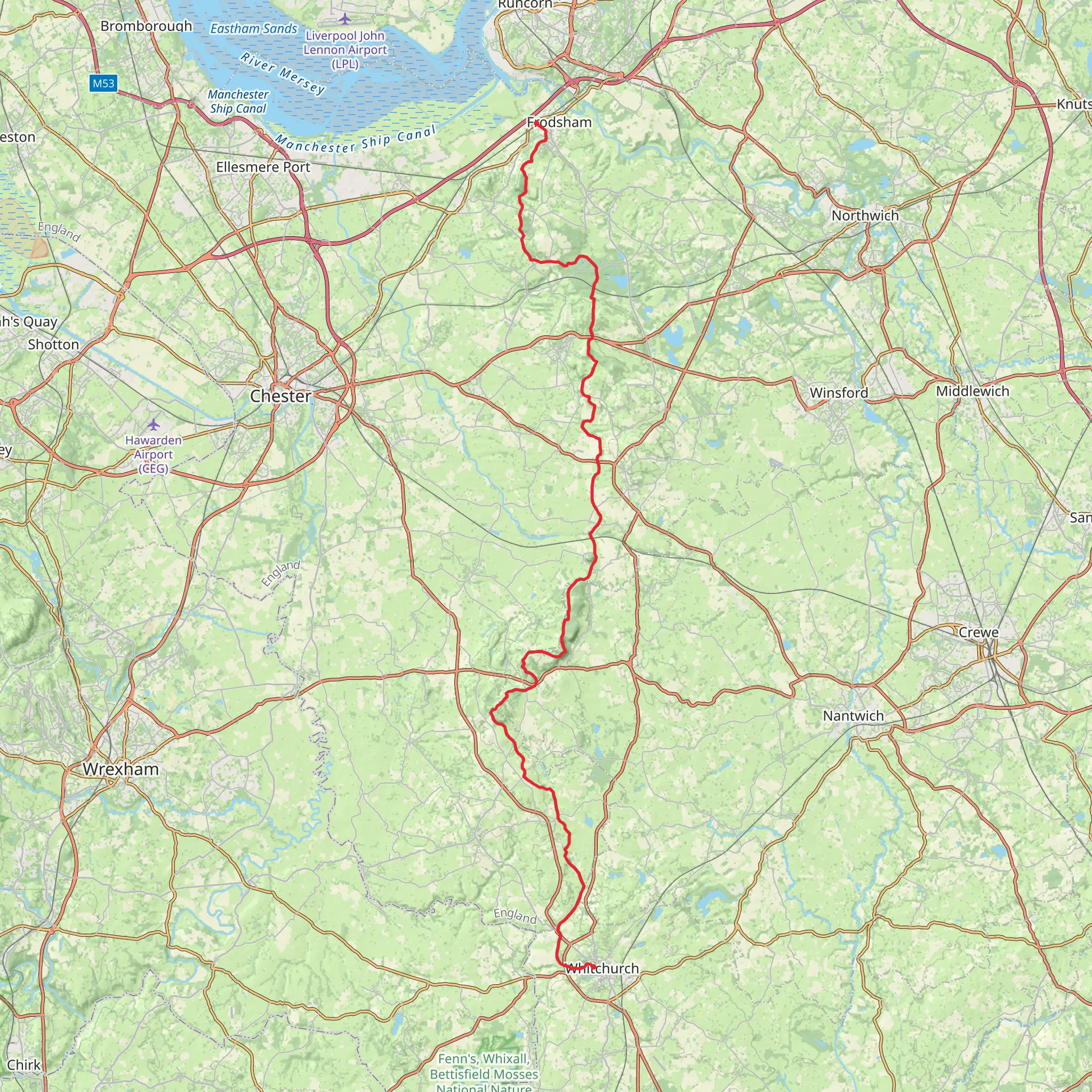 Sandstone Trail mobile static map