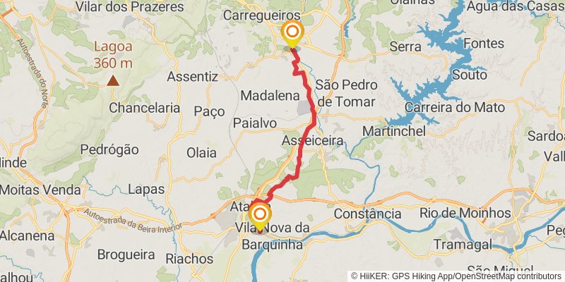 Camino Portugues stage 7 Map