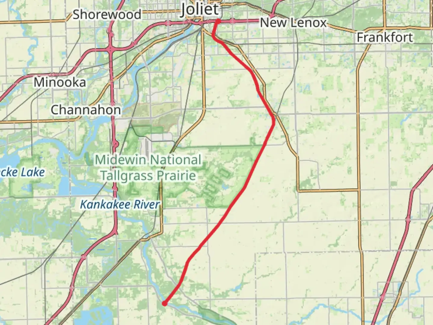 An image depicting the trail Wauponsee Glacial Trail and its surrounding area.